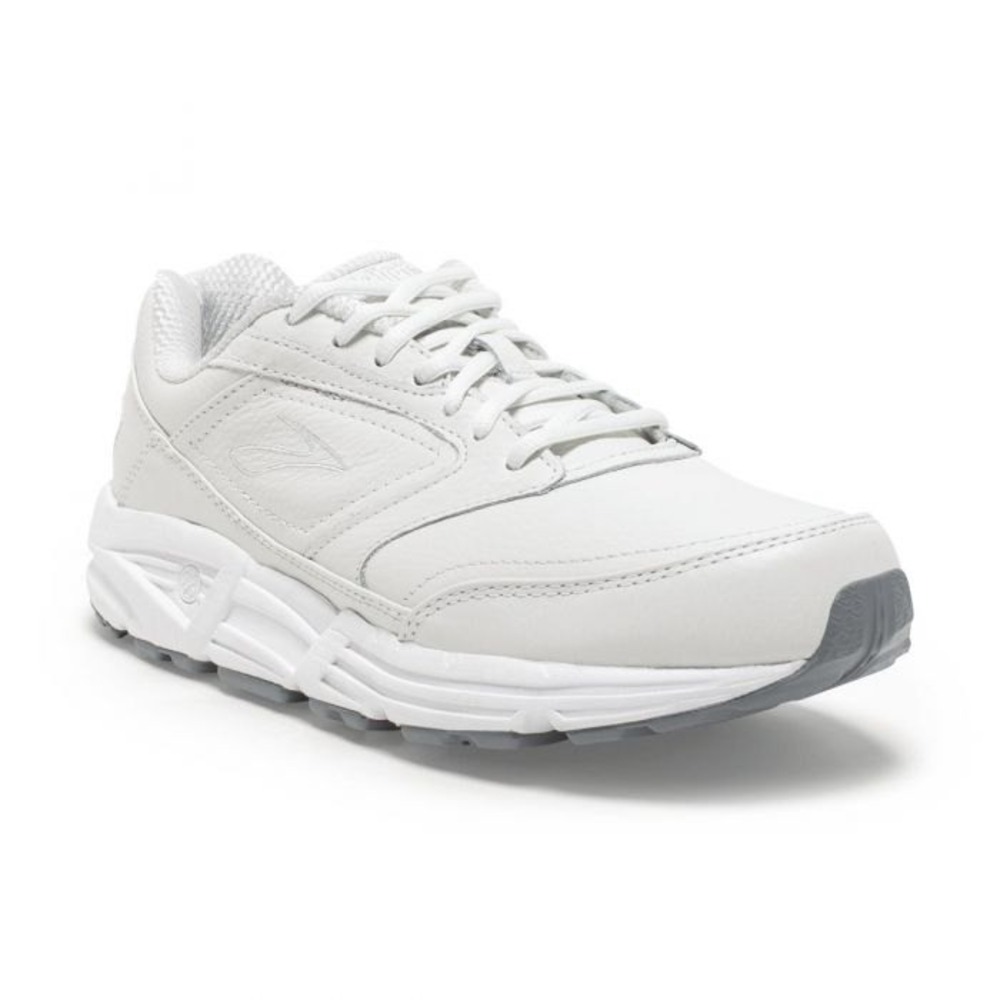 Brooks Addiction Walker Womens 8.5 White Leather Walking Shoes 120032-111